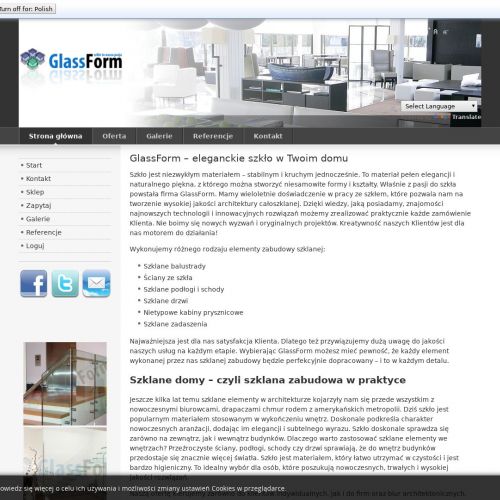 Szklane drzwi, schody półkowe i wspornikowe