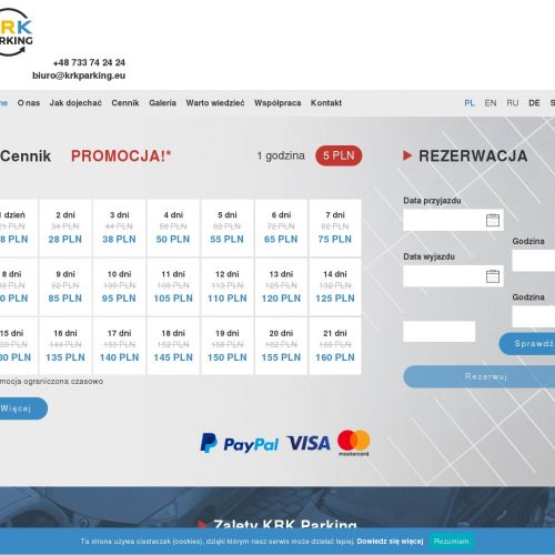 Parking blisko lotniska Kraków-Balice