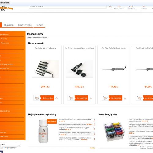 Trymery Andis i karbownice Fox