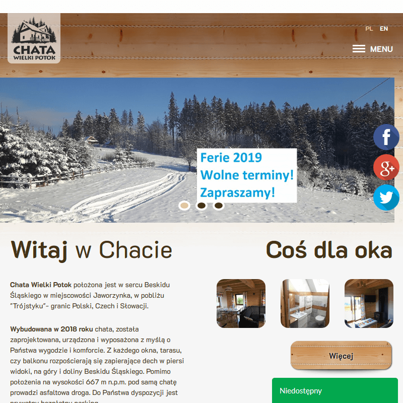 Miejsca noclegowe w Jaworzynce