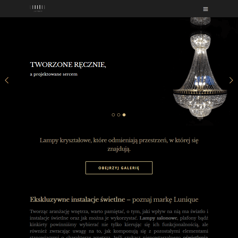 Oświetlenie sali bankietowej