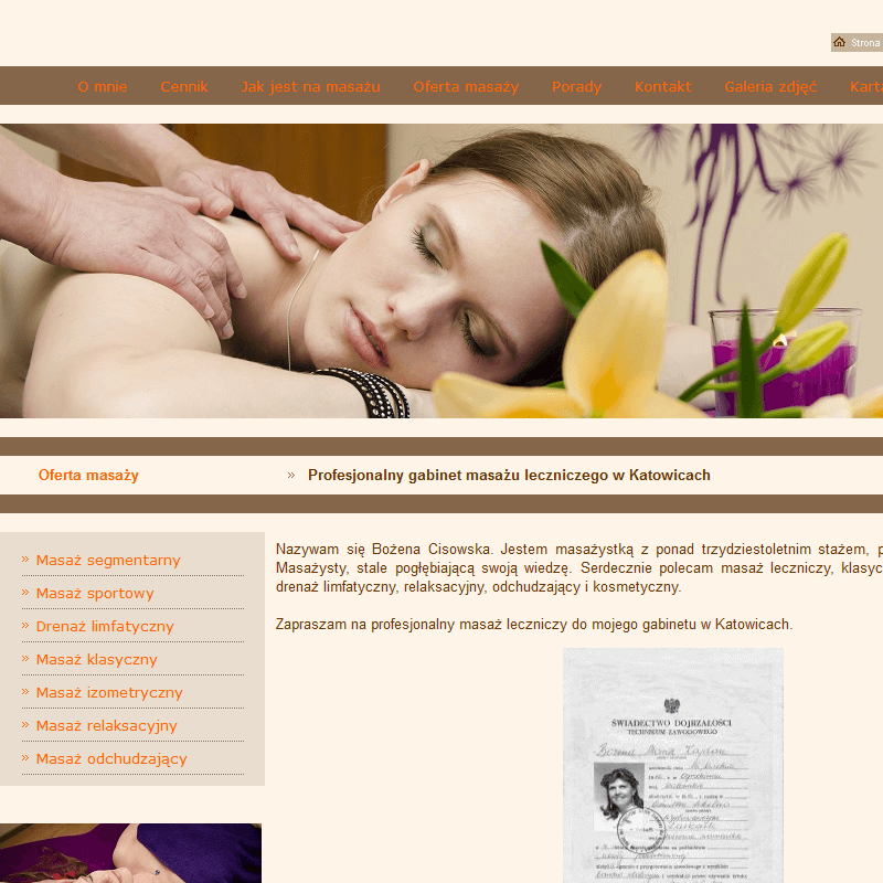 Masaż relaksacyjny, leczniczy i ujędrniający