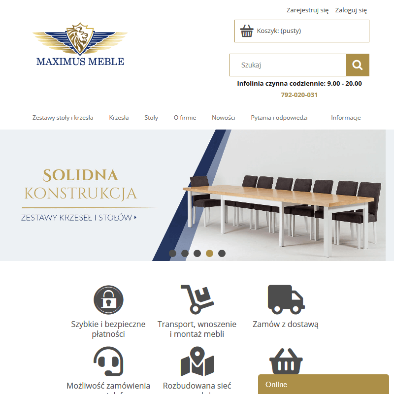 Stoły okrągłe, prostokątne i owalne