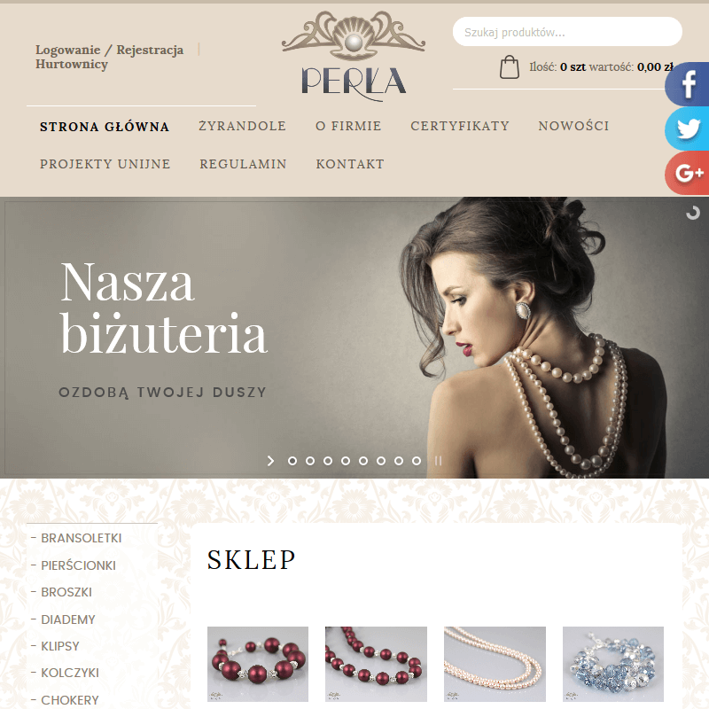 Sklep z biżuterią sztuczną