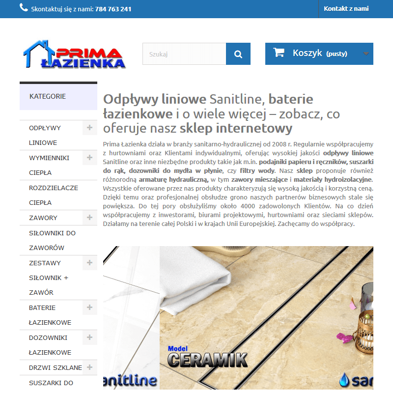 Odpływ podłogowy i ścienny