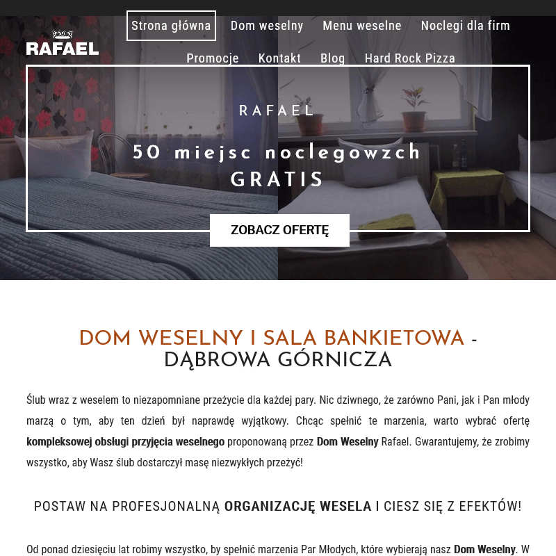 Wynajem sali weselnej