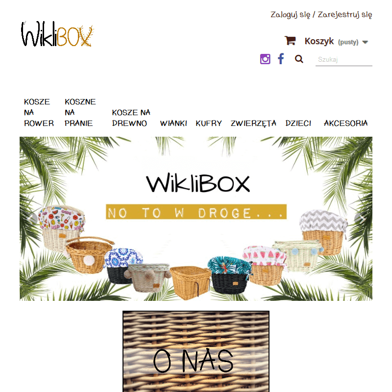 Sklep z koszami wiklinowymi